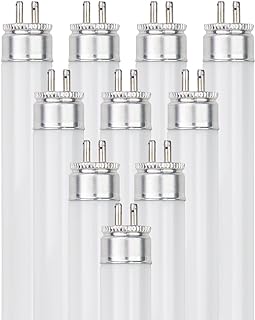 Sunlite 05050 F6T5/CW T5 Linear Fluorescent Lamp, 6 Watts, 240 Lumens, 4100K Cool White, Miniature G5 Bi-Pin Base, ROHS - Image 1