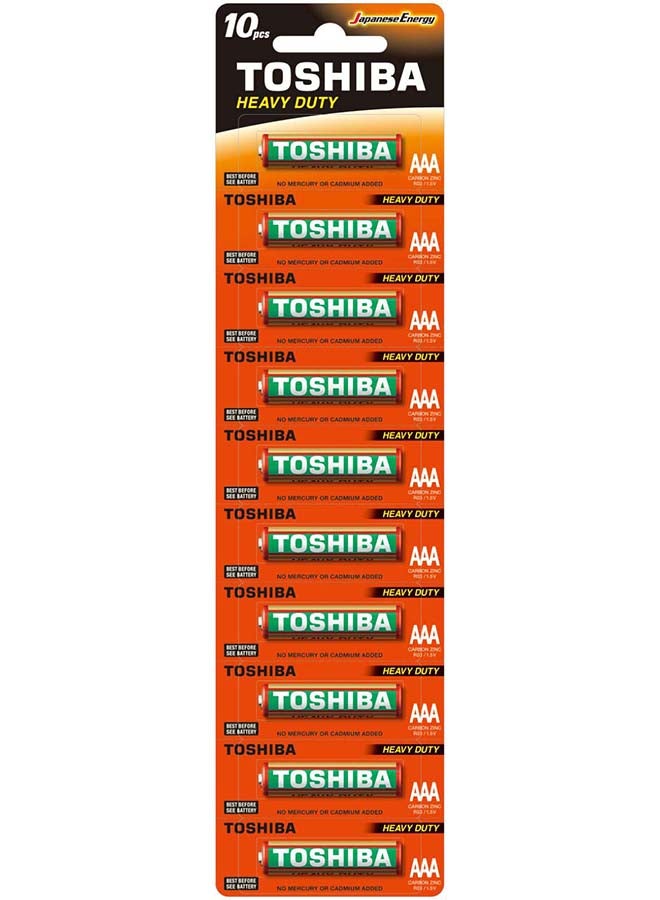 Toshiba Heavy Duty AAA 10 Pcs Battery Pack - Image 1