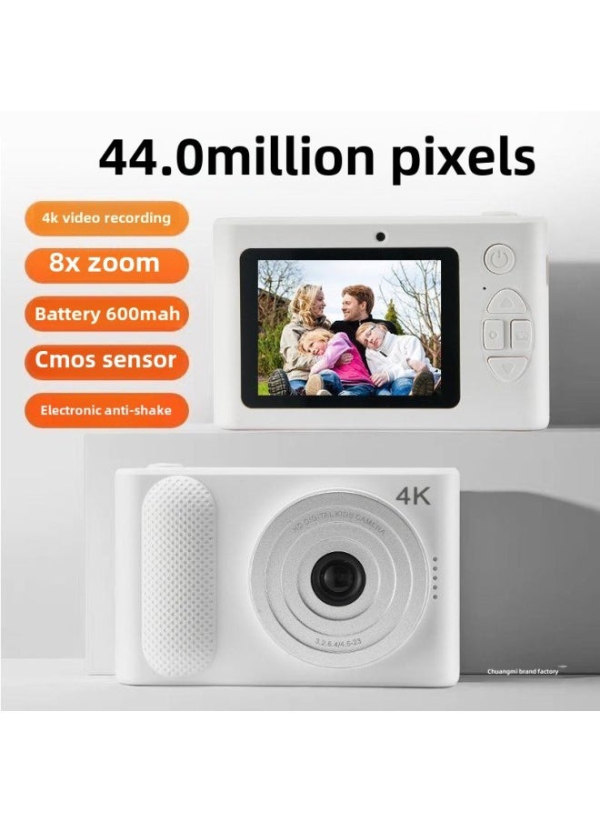 Generic Retro Self-timer Ccd HD Double-camera Student Party Entry-level Cute High-value Girl Travel Portable-Body Color:Pi Silver  - 64g High-speed Memory Card (can Take About 1w Photos)  - Image 5