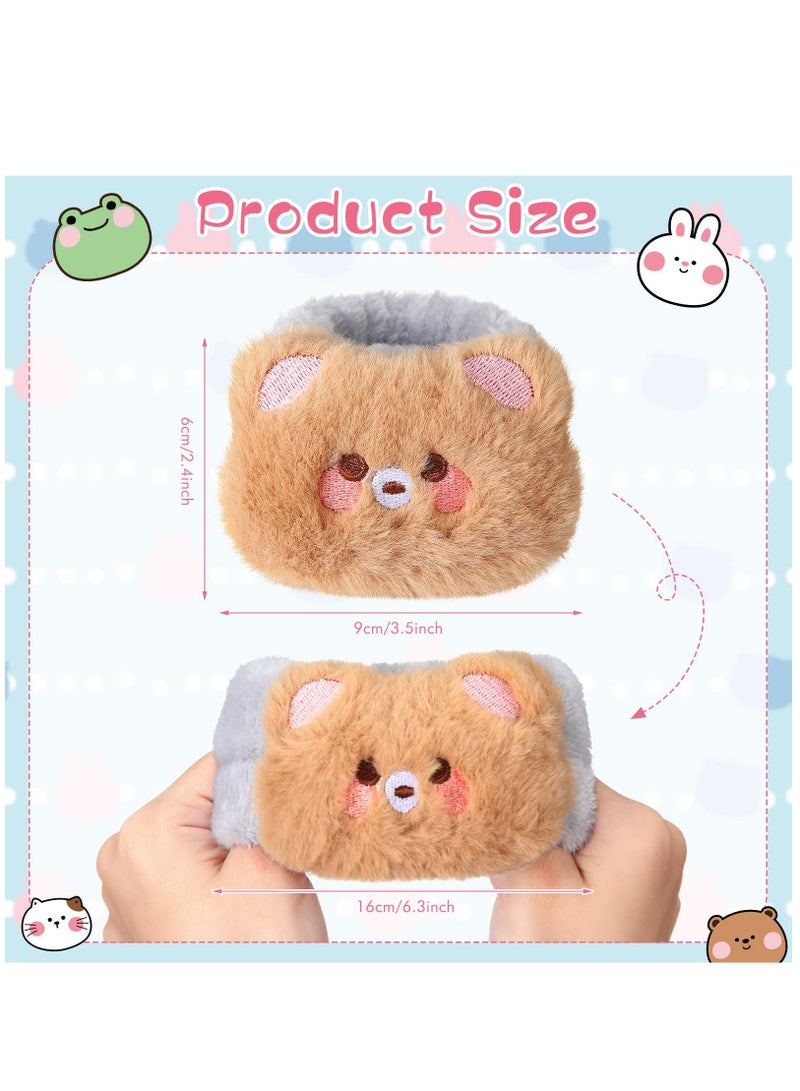 Excefore 4 PairsWristbands for Washing Face Cute Spa Face Washing Wristbands Adjustable Elastic Cartoon Absorbent Cat Wrist Wash Towels for Women Girls Kids Prevent Water from Spilling Down Your Arms - Image 2