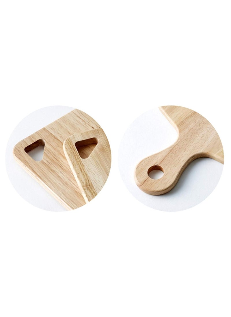 LOCK & LOCK LocknLock Medium Wooden Cutting Board - Durable Natural Rubber Wood with Hanging Hole  - Image 4