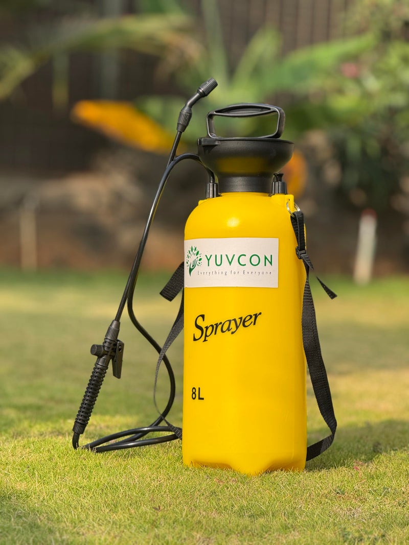 YUVCON Garden Spray Pump (8 Litre), Multi-Purpose Compression Sprayer for Gardening & Agriculture Spray Pump with Washer Set - Image 2