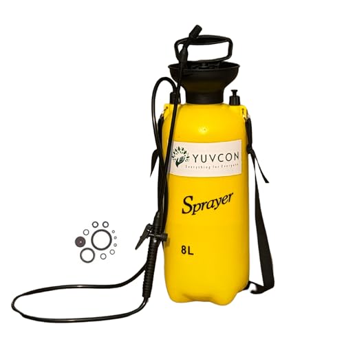 YUVCON Garden Spray Pump (8 Litre), Multi-Purpose Compression Sprayer for Gardening & Agriculture Spray Pump with Washer Set - Image 1