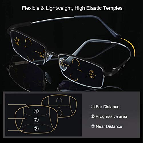 MIRYEA Progressive Multifocus Reading Glasses Blue Light Blocking Computer Readers - Image 3