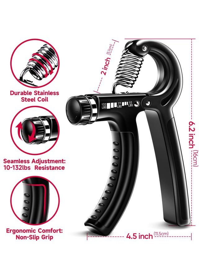 FitBeast Grip Strengthener Forearm Strengthener Hand Grips Strengthener Kit - 5 Pack Adjustable Resistance - Image 2