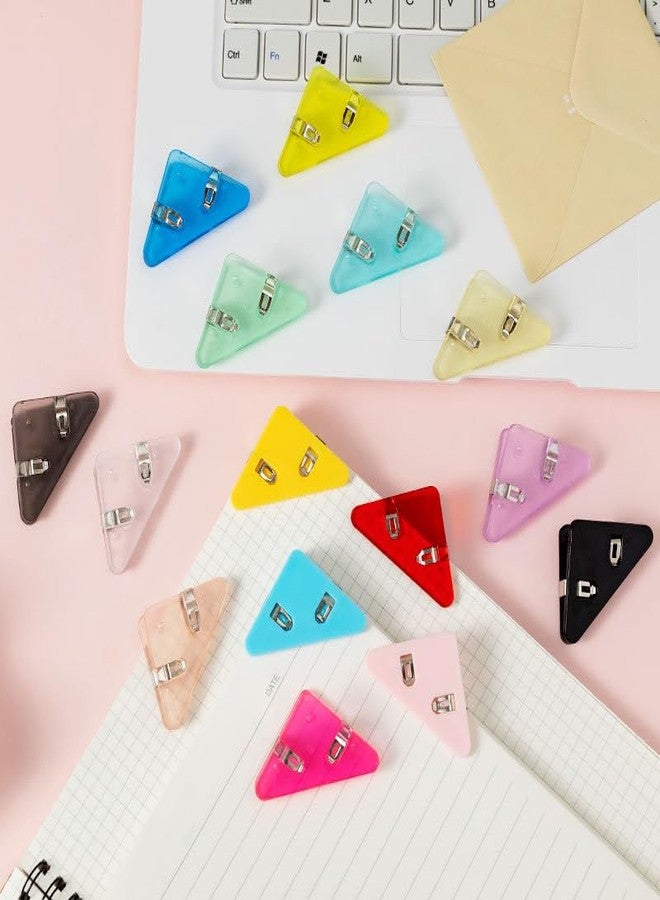 KARTUNBOX Triangle Paper Clip for Books/Stationery Triangle Page Holders/Cute Book Clips for Students/Strong Grip Book Page Holder/Office Page Holding Clips/Study Notebook Page Holder(Pack of 10) - Image 1