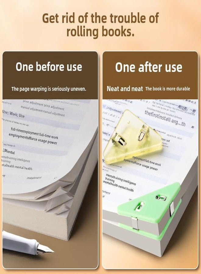KARTUNBOX Triangle Paper Clip for Books/Stationery Triangle Page Holders/Cute Book Clips for Students/Strong Grip Book Page Holder/Office Page Holding Clips/Study Notebook Page Holder(Pack of 10) - Image 4