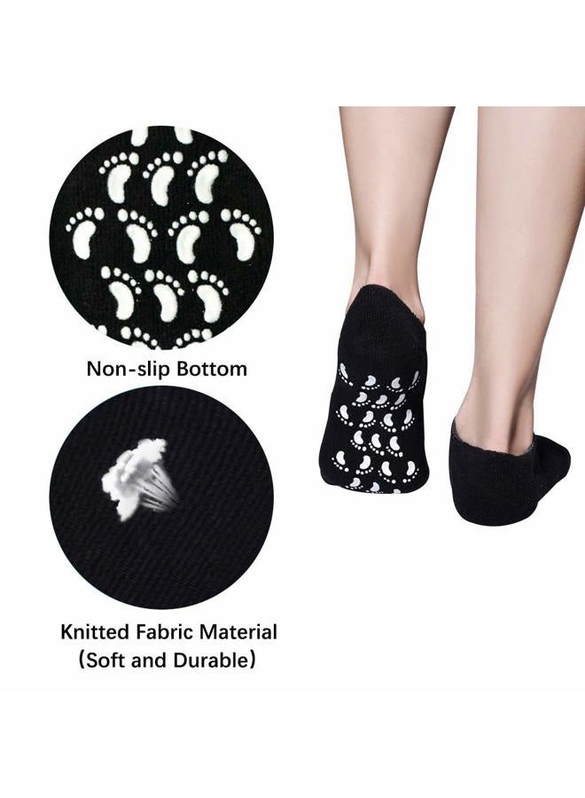 Pnrskter Moisturizing Socks, Gel Socks Soft Moisturizing Gel Socks, Gel Spa Socks for Repairing and Softening Dry Cracked Feet Skins (Men Size(Black)) - Image 5
