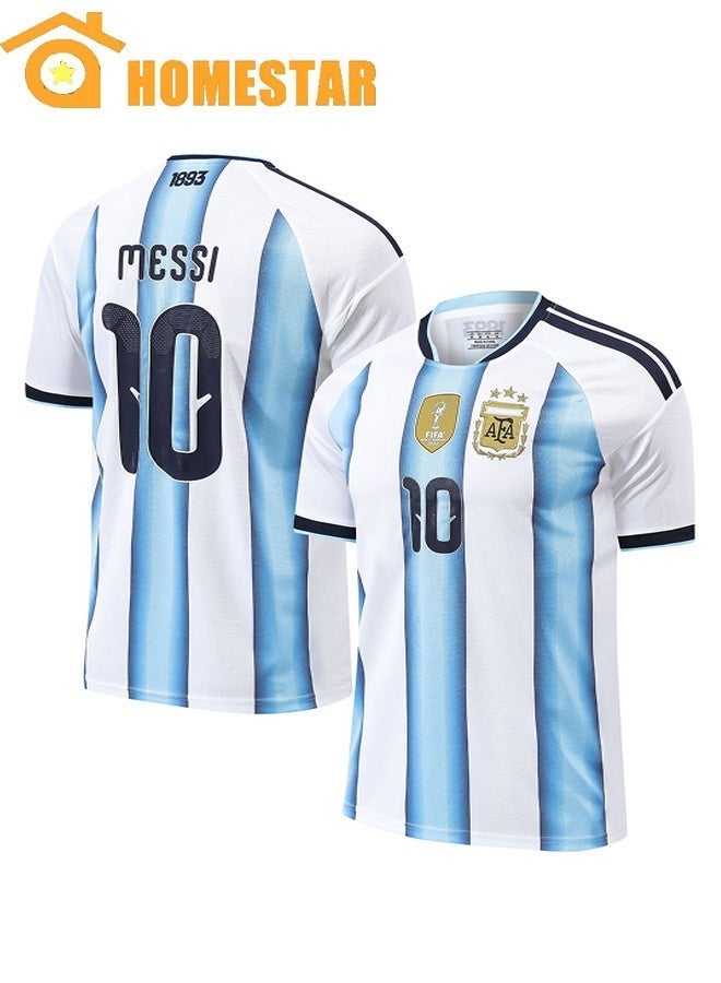 HOMESTAR Football T-shirt 2026 World Cup Team Home Argentina for Adults, Short Sleeve Soccer Shirt, Breathable Sports Uniform for Match - Image 1