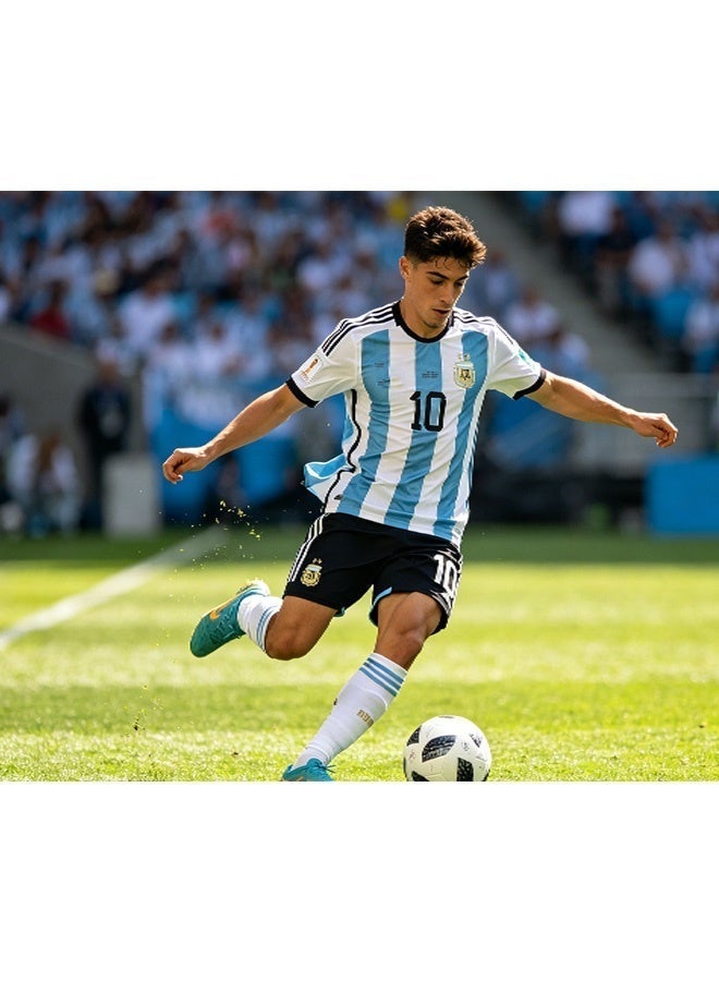 HOMESTAR Football T-shirt 2026 World Cup Team Home Argentina for Adults, Short Sleeve Soccer Shirt, Breathable Sports Uniform for Match - Image 3