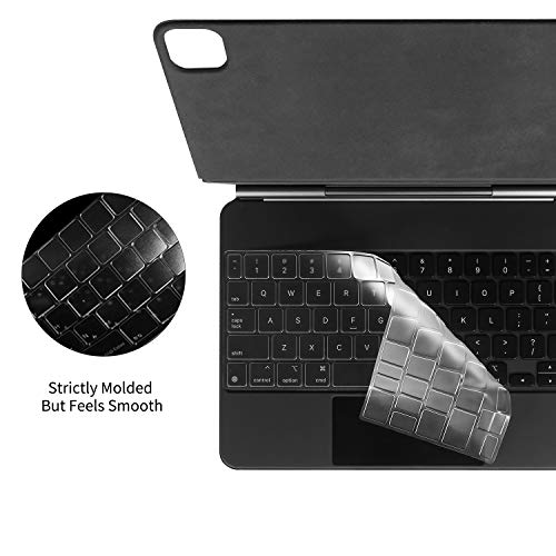 Digi-Tatoo [Without Function Keys] Keyboard Cover Compatible with 2024 Apple iPad Air 11 inch (M2)/ iPad Air (5th, 4th Gen)/ iPad Pro 11 inch (4th, 3rd Gen) Magic Keyboard - Clear TPU Material - Image 4