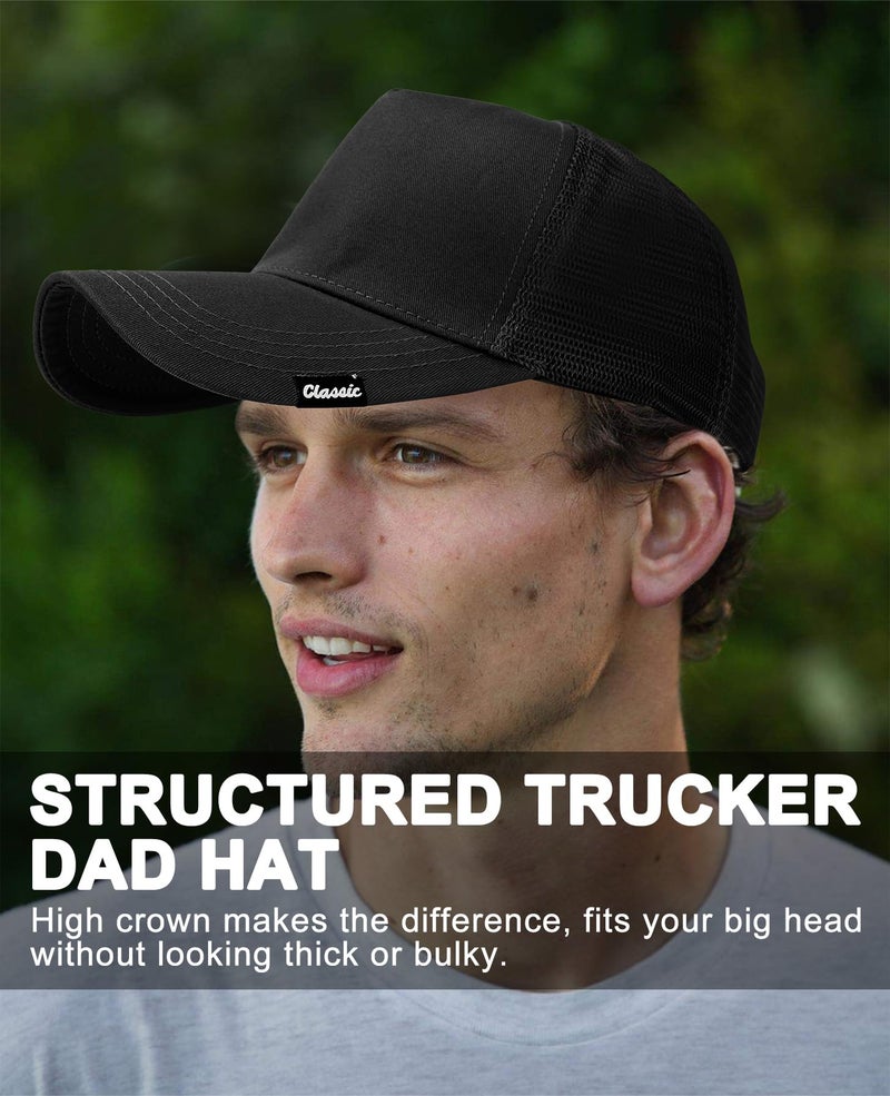 Ztl Oversize XXL Baseball Cap for Men, Extra Large Hat for Big Heads 23.6"-25.6", Plus Size Structured Mesh Dad Trucker Hats - Image 5