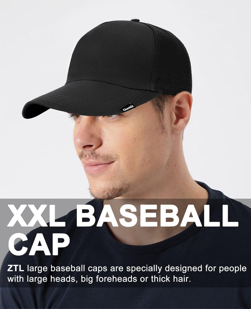 Ztl Oversize XXL Baseball Cap for Men, Extra Large Hat for Big Heads 23.6"-25.6", Plus Size Structured Mesh Dad Trucker Hats - Image 3