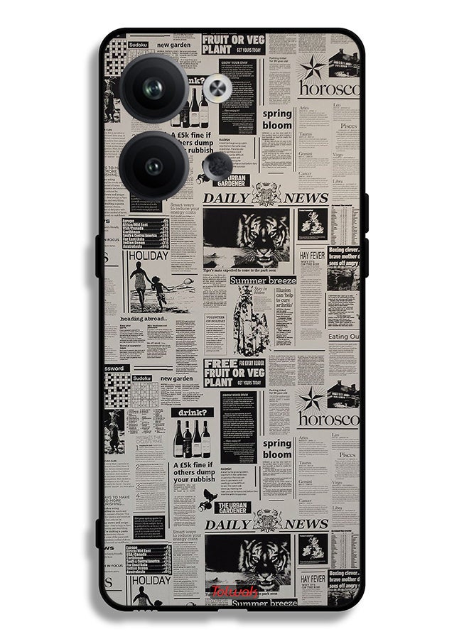 Tolwak Oppo Reno9 Pro 5G Protective Case Cover Newspaper Recording - Image 2