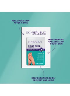 SKIN REPUBLIC Skin Republic Foot Peel Removes dead skin after 7 days, Repairs Dry and Damaged feet (one pair) 40ml - Pack Of 3  - Image 5
