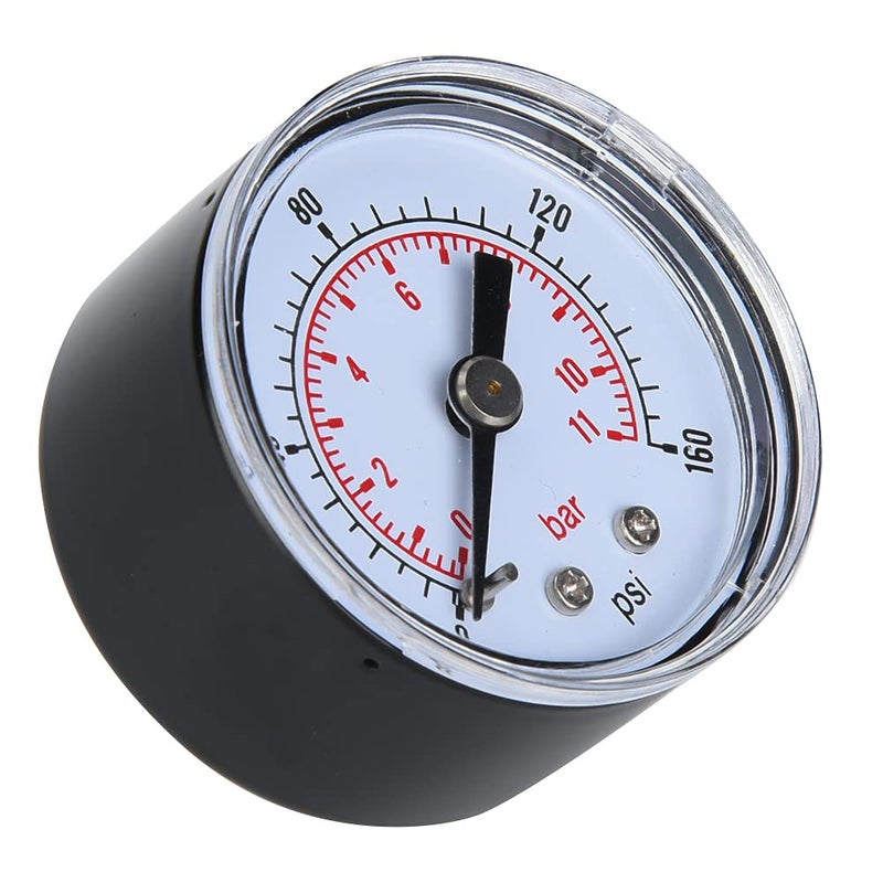 Mechanical Pressure Gauge 0 160psi 0 11bar BSPT Back Connection Durable Metal Case - Image 3
