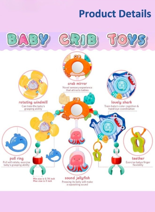 Stimulating Sensory Stroller Arch Toy – Baby Educational Cart with Pendant Hanging Toys for 0-1 Year Olds, Activity Arch Filled with Fascinating Playthings to Boost Infant’s Sensory and Motor Skills Development  - Image 3