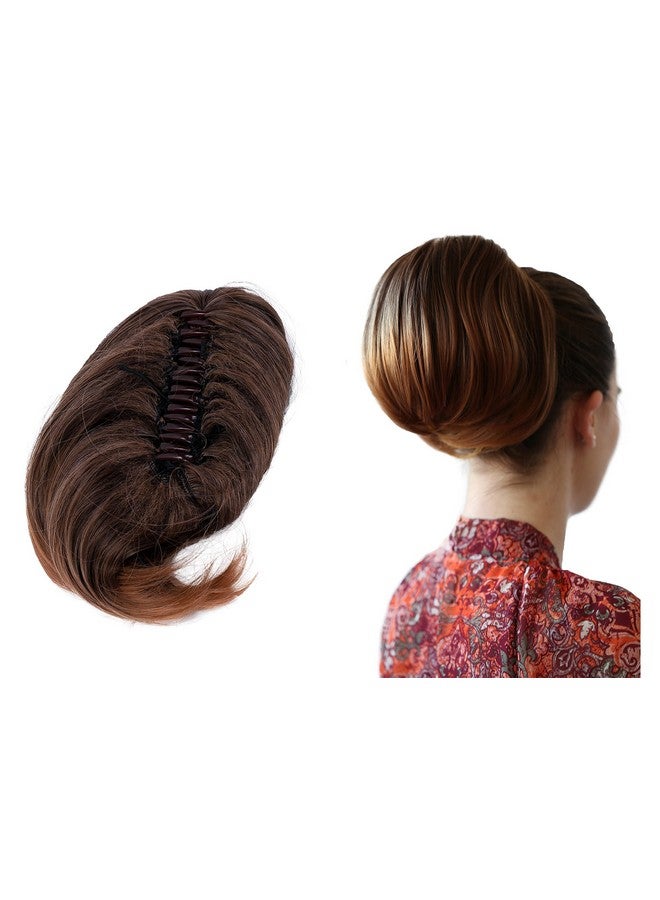 CAISHA By Prettyshop Bun Hairpiece Ponytail With Butterfly Clip Hair Bun Bridal Hairstyle Hepburn Bun Scrunchie Straight Platinum Blonde H413 - Image 5