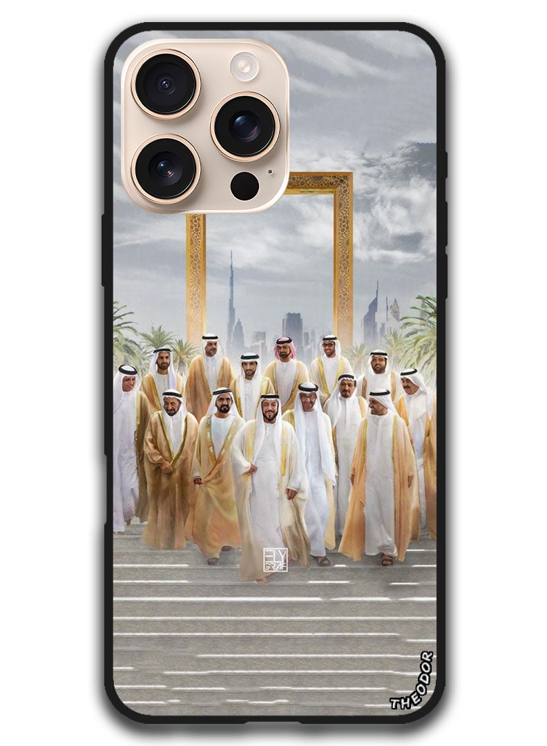 Theodor Protective Case Anti Scratch Shock Proof Bumper Cover For iPhone 16 Pro Max (6.9)-inch Dubai Rulers - Image 1