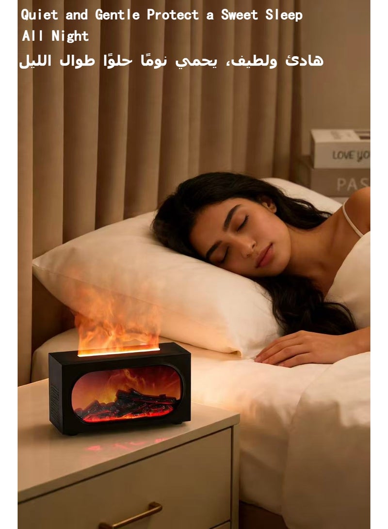 Field air humidifier，Essential Oil Diffuser Aromatherapy Diffuserwith Dynamic Flame Effects 140ml ，air humidifier，Waterless Auto Off for Office Bedroom Home ,45ml/h - Image 4