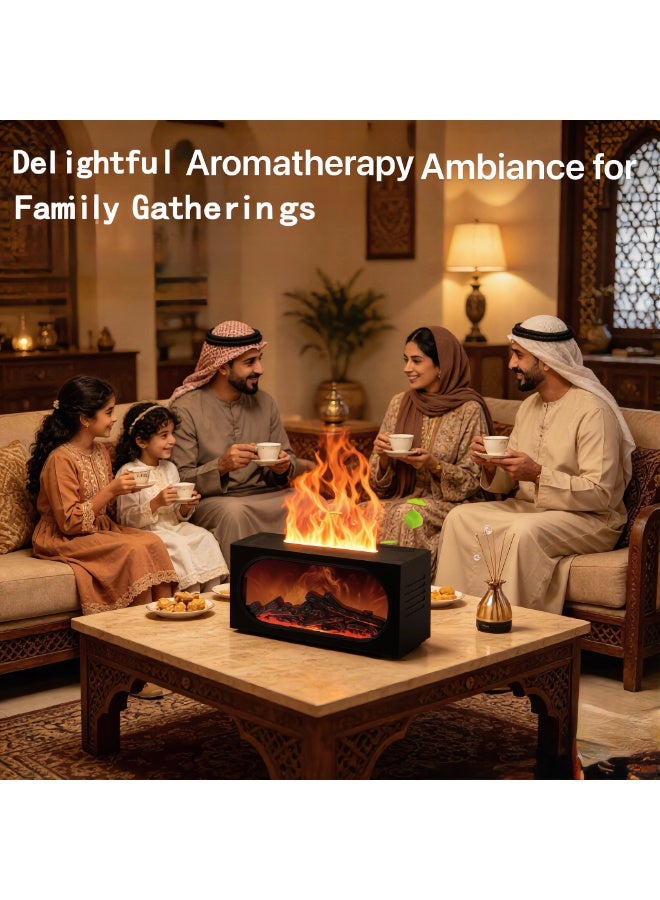 Field air humidifier，Essential Oil Diffuser Aromatherapy Diffuserwith Dynamic Flame Effects 140ml ，air humidifier，Waterless Auto Off for Office Bedroom Home ,45ml/h - Image 3
