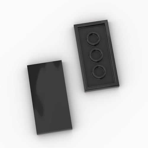YUJHITP 100 Piece Black Building Tiles Bulk Assortment Pack 2x4 Tiles Accessories for Building Compatible with Lego Parts and Pieces - Image 1