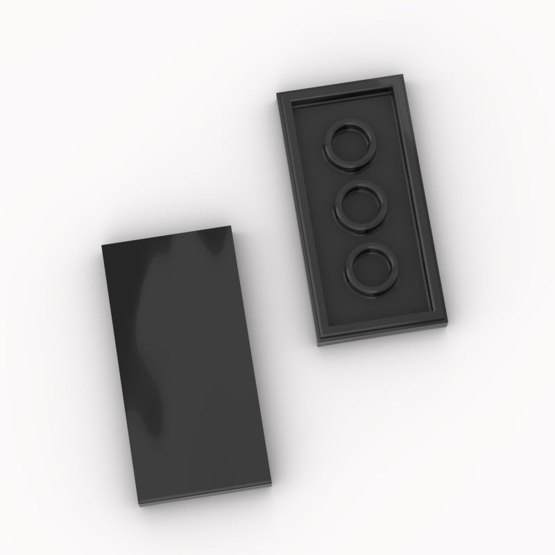 YUJHITP 100 Piece Black Building Tiles Bulk Assortment Pack 2x4 Tiles Accessories for Building Compatible with Lego Parts and Pieces - Image 3