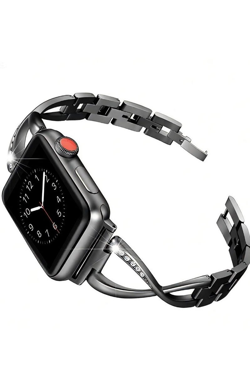 شراكة معدنية بنمط سلسلة X لـ iWatch 8 (38/40 مم) - شريط ساعة احتياطي من сплав - Image 2