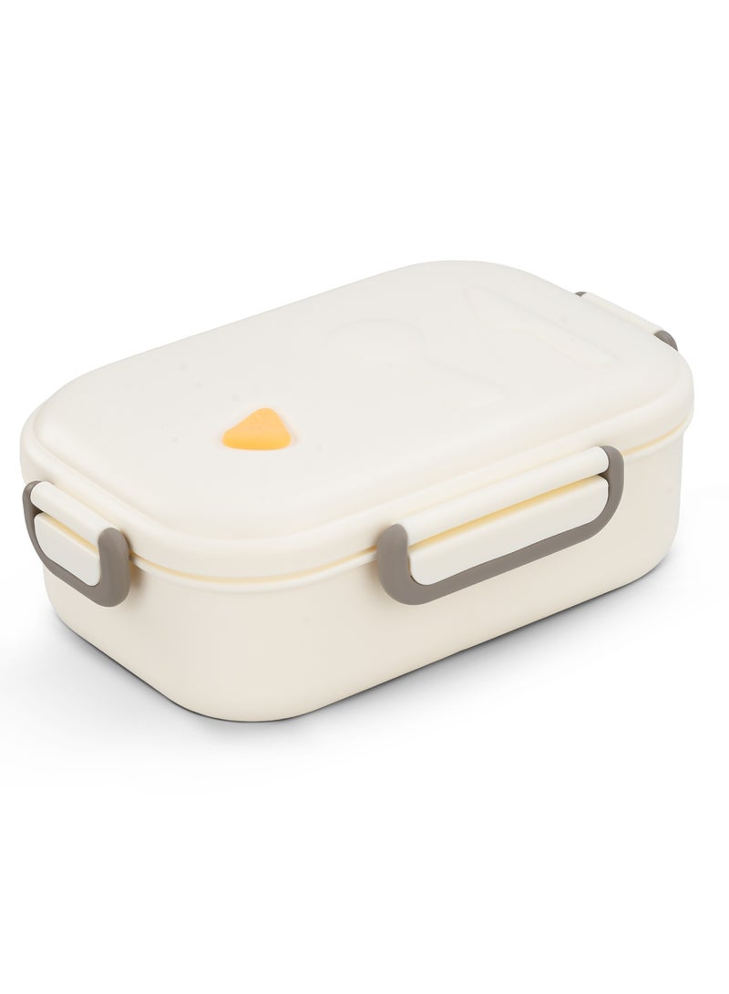 بيبي علب غداء مدرسية للأطفال من بايبي، سعة ١٠٥٠ مل، بثلاث حجرات | خالية من مادة BPA، آمنة غذائيًا، مانعة للتسرب، مناسبة للمدرسة والنزهات والأنشطة الخارجية | آمنة للاستخدام في الميكروويف، علبة غداء للأطفال للأولاد والبنات، لون بيج - Image 1