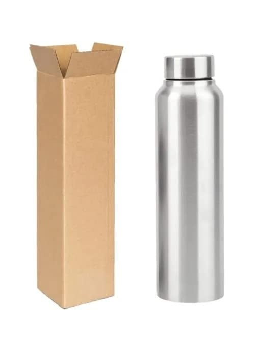 VISAXMI Stainless Steel Water Bottle 1 liter Fridge Water Bottle Set of 3 1000ml Silver - Image 3