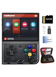 Miyoo Miyoo Mini Plus Handheld Game Console, with Dedicated Storage Case, 3.5 Inch IPS 640x480 Screen, 64G/128G TF Card with 10,000+ Games, 3000mAh 7+Hours Battery, Support Wireless Network (Black 64G)  - Image 2