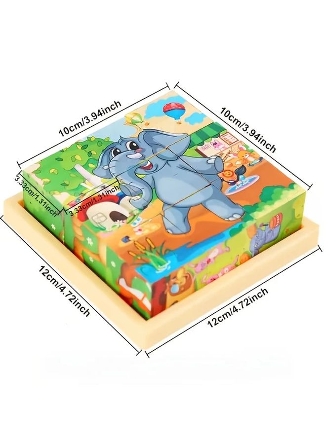 1Pc Random Style 3D Wooden Puzzle Educational Toy For Kids Develops Spatial Awareness - Image 3