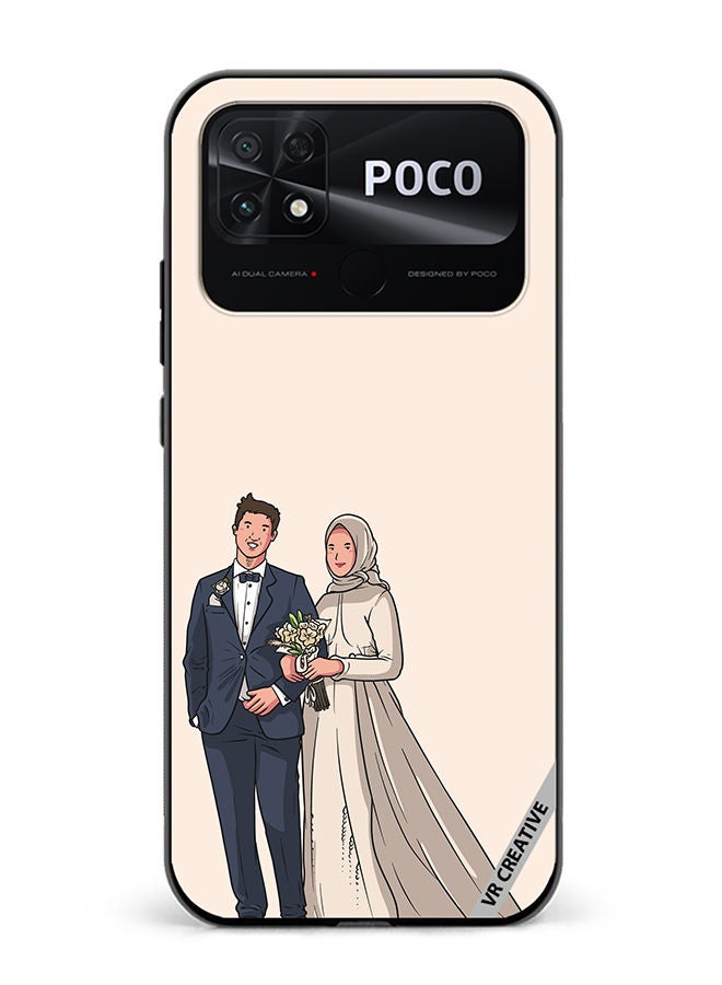 VR CREATIVE Protective Case Cover For Xiaomi Poco C40 Wedding Design Multicolour - Image 1