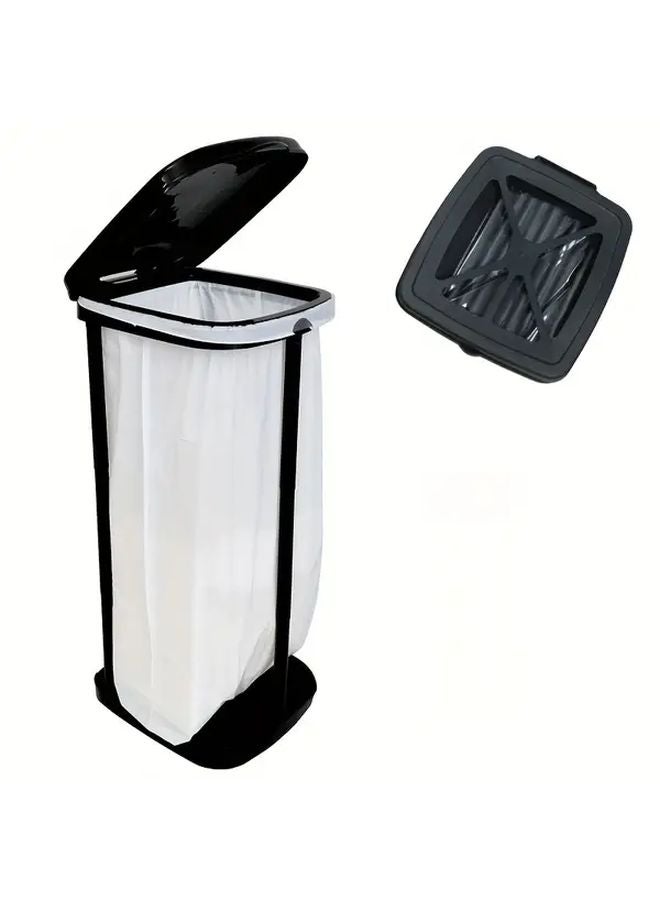 Black Folding Trash Can Portable Lightweight Collapsible For Camping RVs Kitchens - Image 2