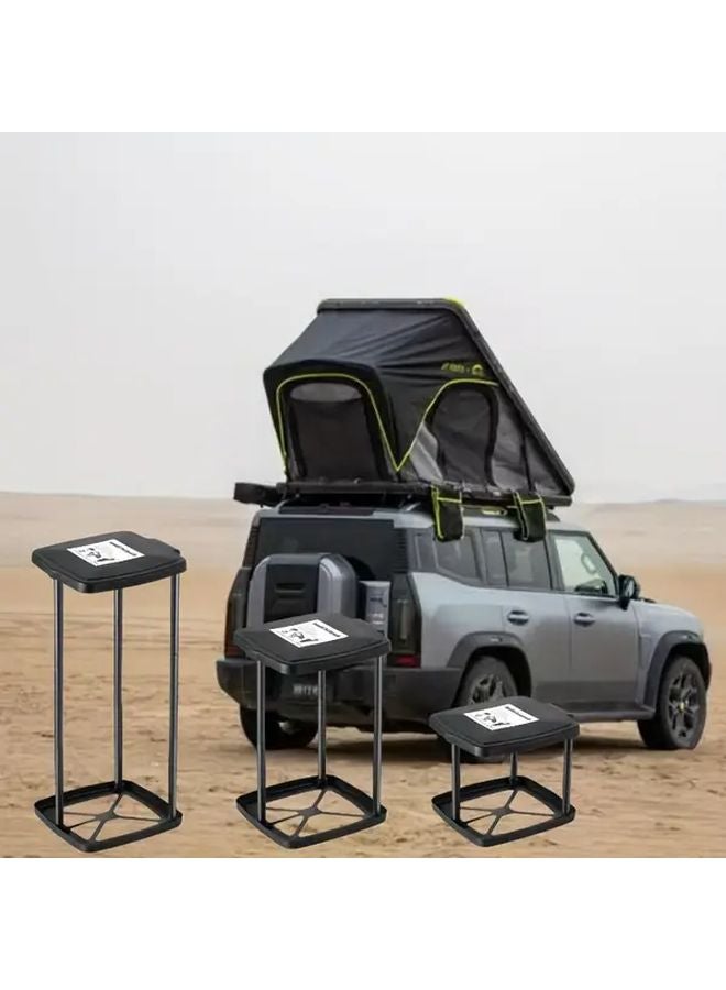 Black Folding Trash Can Portable Lightweight Collapsible For Camping RVs Kitchens - Image 3