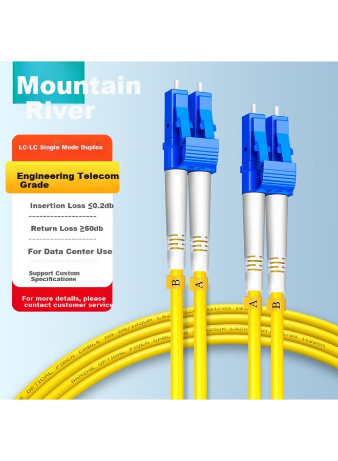 Samzhe Fiber Optic Patch Cord Telecom Grade Lc-lc Single Mode Duplex Low Zero Halogen Fiber Optic Cable Ftth Fiber Optic Cable Transceiver Tail Fiber 25m G1-lclc25 - Image 1