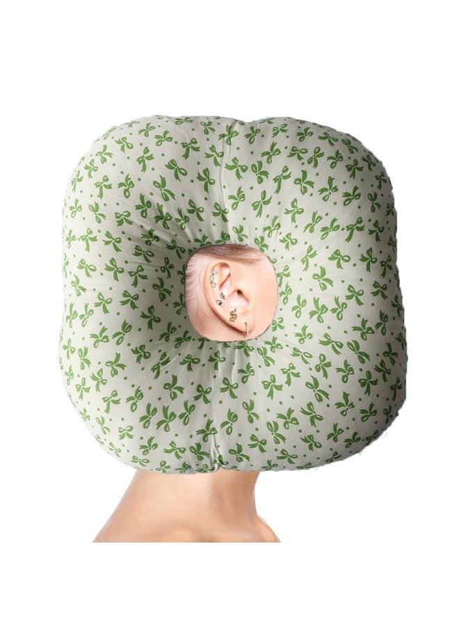 عام **وسادة نوم جانبية مفرغة لحماية الأذن (22x22x9 سم) - للراحة بعد ثقب الأذن، ناعمة وجيدة التهوية** - Image 1