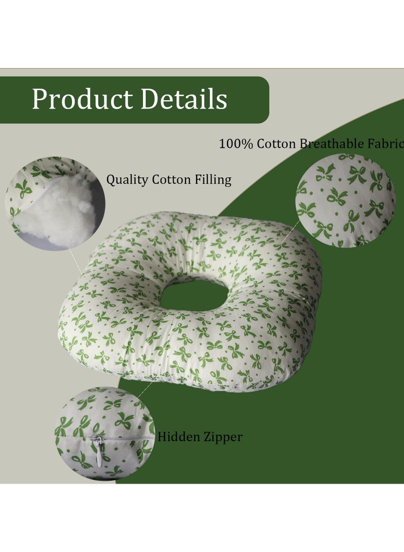 عام **وسادة نوم جانبية مفرغة لحماية الأذن (22x22x9 سم) - للراحة بعد ثقب الأذن، ناعمة وجيدة التهوية** - Image 3