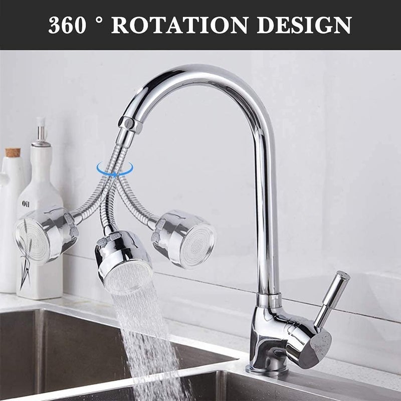 Feelon Sink Faucet Sprayer Flexible 360 Degree Rotating 2 Modes Water Saving Faucet Faucet for Kitchen Sink Flexible Water Faucet Sprayer Extender Jet Spray for Sink Turbo Flex - Image 4