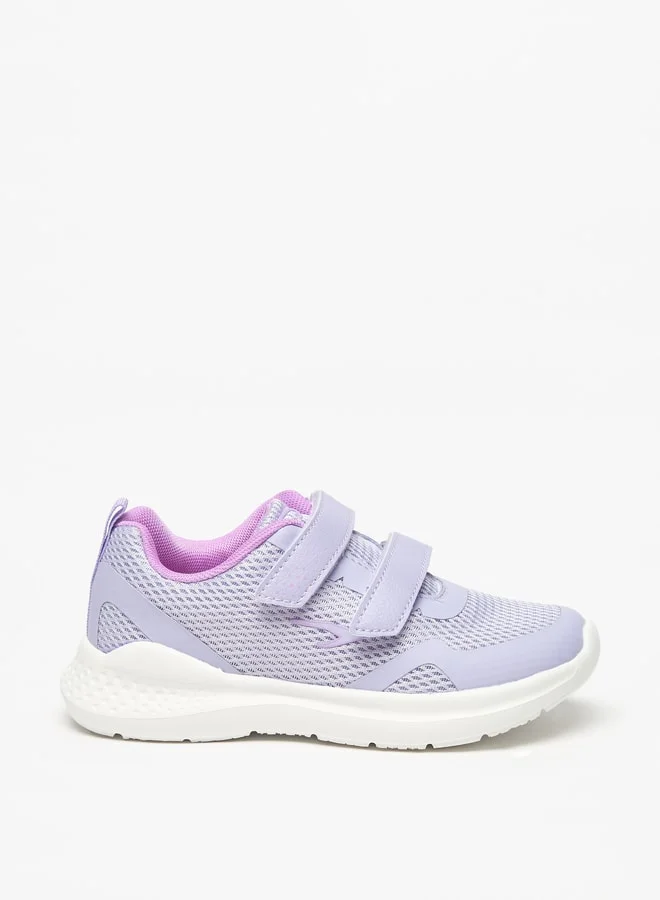 داش Mesh Textured Sports Shoes with Hook and Loop Closure