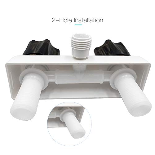 OYMOV RV Shower Faucet with Head and Hose Indoor Outdoor Camper Shower Faucet Set Watersaving OnOff Showerhead Replacement Kit for RVs Fifth Wheels MotorhomesTravel TrailersCampersWhite - Image 3