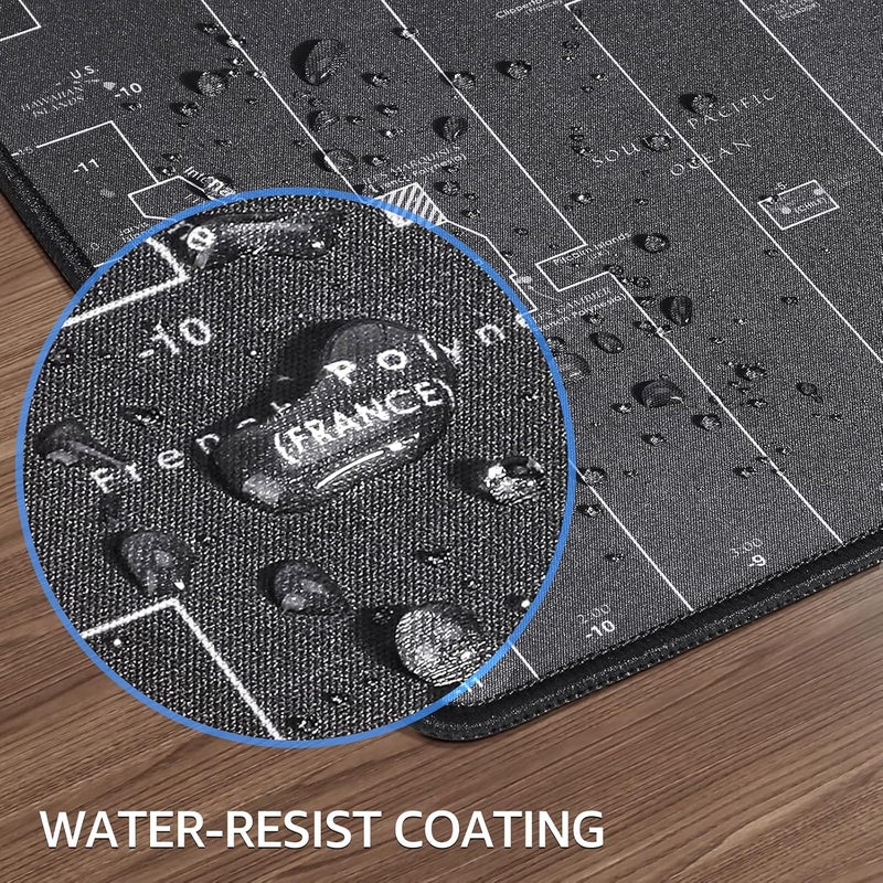 KTRIO Large Gaming Mouse Pad with Stitched Edges, Extended Mousepad with Superior Micro-Weave Cloth, Non-Slip Base, Water Resist Keyboard Pad, Desk Mat for Gamer, Office & Home, 31.5x15.7in, World Map - Image 4
