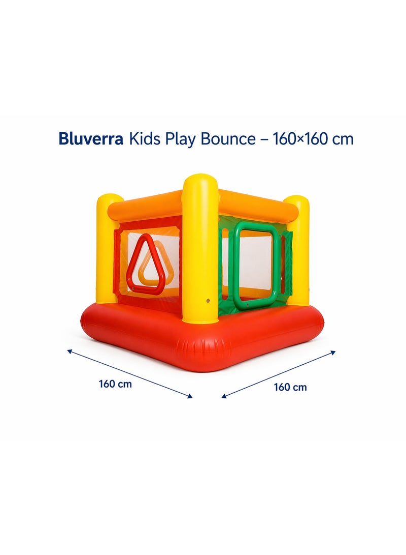 Bluverra Inflatable Kids Bounce House 160×160 cm – Safe Bouncy Castle Jumping Playhouse with High Protective Walls, Inflatable Activity Toy for Boys & Girls, Indoor & Outdoor Use, Model 513552 - Image 5