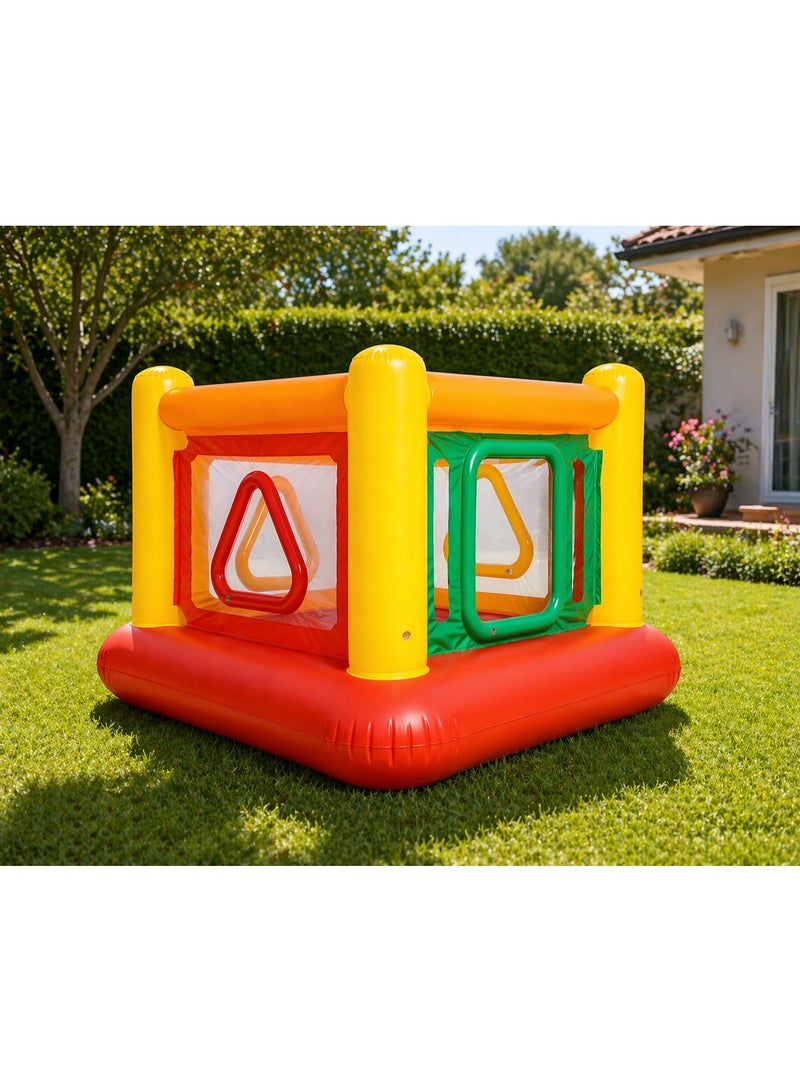 Bluverra Inflatable Kids Bounce House 160×160 cm – Safe Bouncy Castle Jumping Playhouse with High Protective Walls, Inflatable Activity Toy for Boys & Girls, Indoor & Outdoor Use, Model 513552 - Image 3