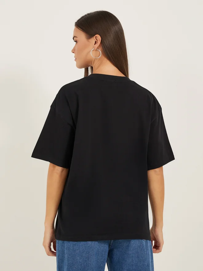 Styli Styli Oversized Graphic Print Short Sleeve T-Shirt