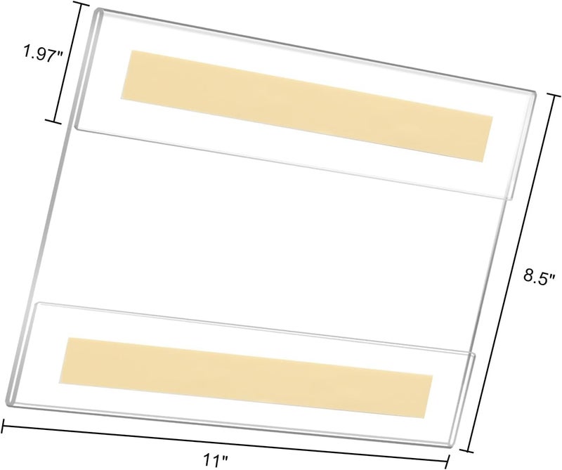 Ludery 8.5 x11 Acrylic Picture Frame Set of 6, Wall Mounting Frame 8.5x11 Clear Certificate Document Frame, Diploma Frames for Wall Display - Horizontal - Image 2