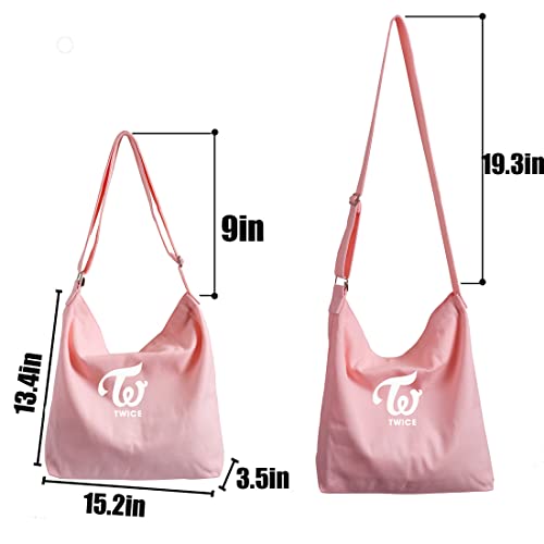 YXST TWICE Merch Canvas Shoulder Bag, Hobo bag Crossbody Handbag Casual Tote - Image 4