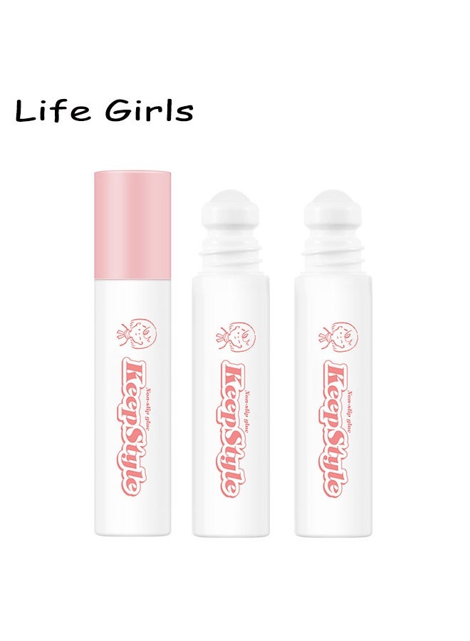 Life Girls 2 PCS Non- Slip Glue, Transparent Adhesive Tape for Clothes and Skin, Invisible Fastening Tape with Low Collar, Liquid Anti-Slip Adhesive, Easy to Use and Remove, Durable, Breathable, clear,10g*2 - Image 1