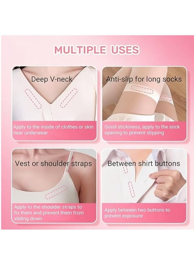Life Girls 2 PCS Non- Slip Glue, Transparent Adhesive Tape for Clothes and Skin, Invisible Fastening Tape with Low Collar, Liquid Anti-Slip Adhesive, Easy to Use and Remove, Durable, Breathable, clear,10g*2 - Image 5