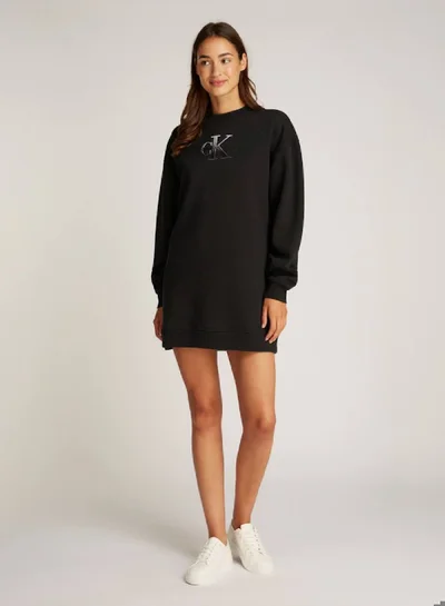 Calvin Klein Jeans Black Sweatshirt Dress
